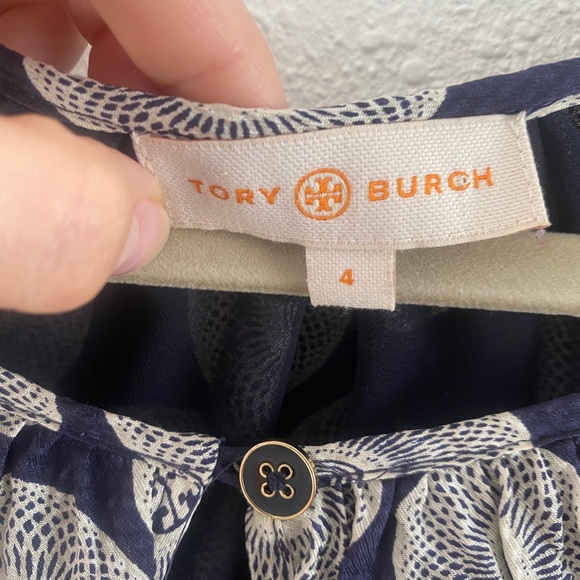 Tory Burch womens gray polo shirt long sleeve logo button pima cotton - Picture 5 of 5